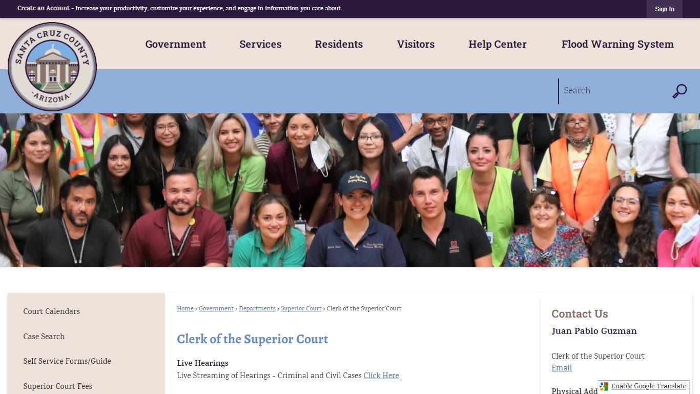 Clerk of the Superior Court - Santa Cruz County, AZ